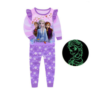 זוהר בחושך אלזה אנה פיג 'מת תינוקת הלבשת קפוא פיג' מה סיטונאי בגדי סטי ילדי פיג Homewear דיסני Aramex 6