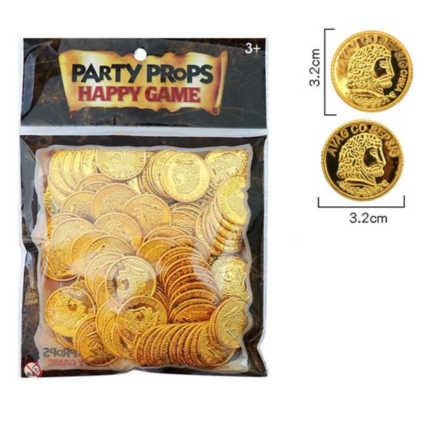 מטבעות שודדי ים מפלסטיק – 100 יח’ 2