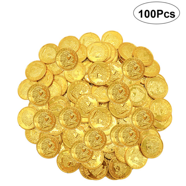 מטבעות שודדי ים מפלסטיק – 100 יח’ 1