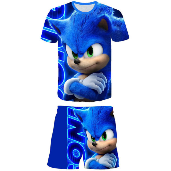 חליפה קצרה עם הדפסים של סוניק 2 Sonic!