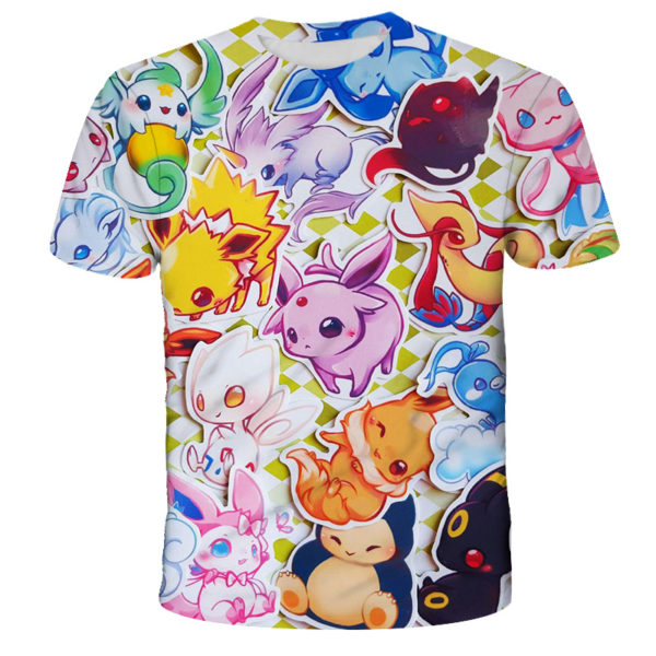 חולצות פוקימון Pokemon קצרות טי שירט לילדים 3