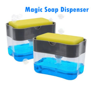 דיספנסר לסבון הכלים כולל מקום להנחת הספוג!