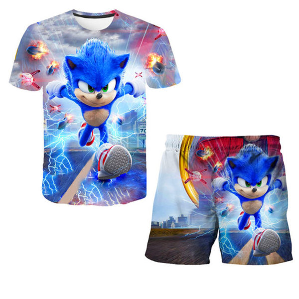 חליפה קצרה עם הדפסים של סוניק 2 Sonic! 2