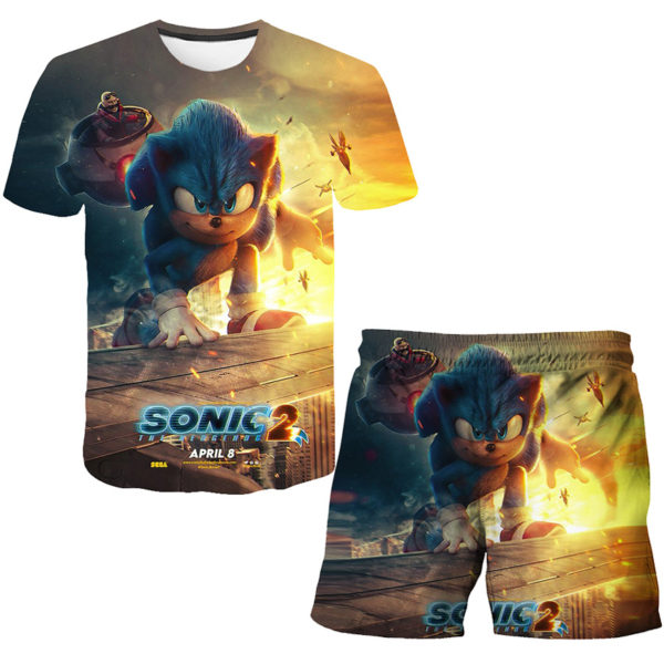 חליפה קצרה עם הדפסים של סוניק 2 Sonic! 5