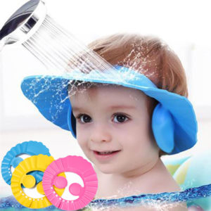 כובע רחצה גמיש לתינוקות עם כיסוי אוזניים